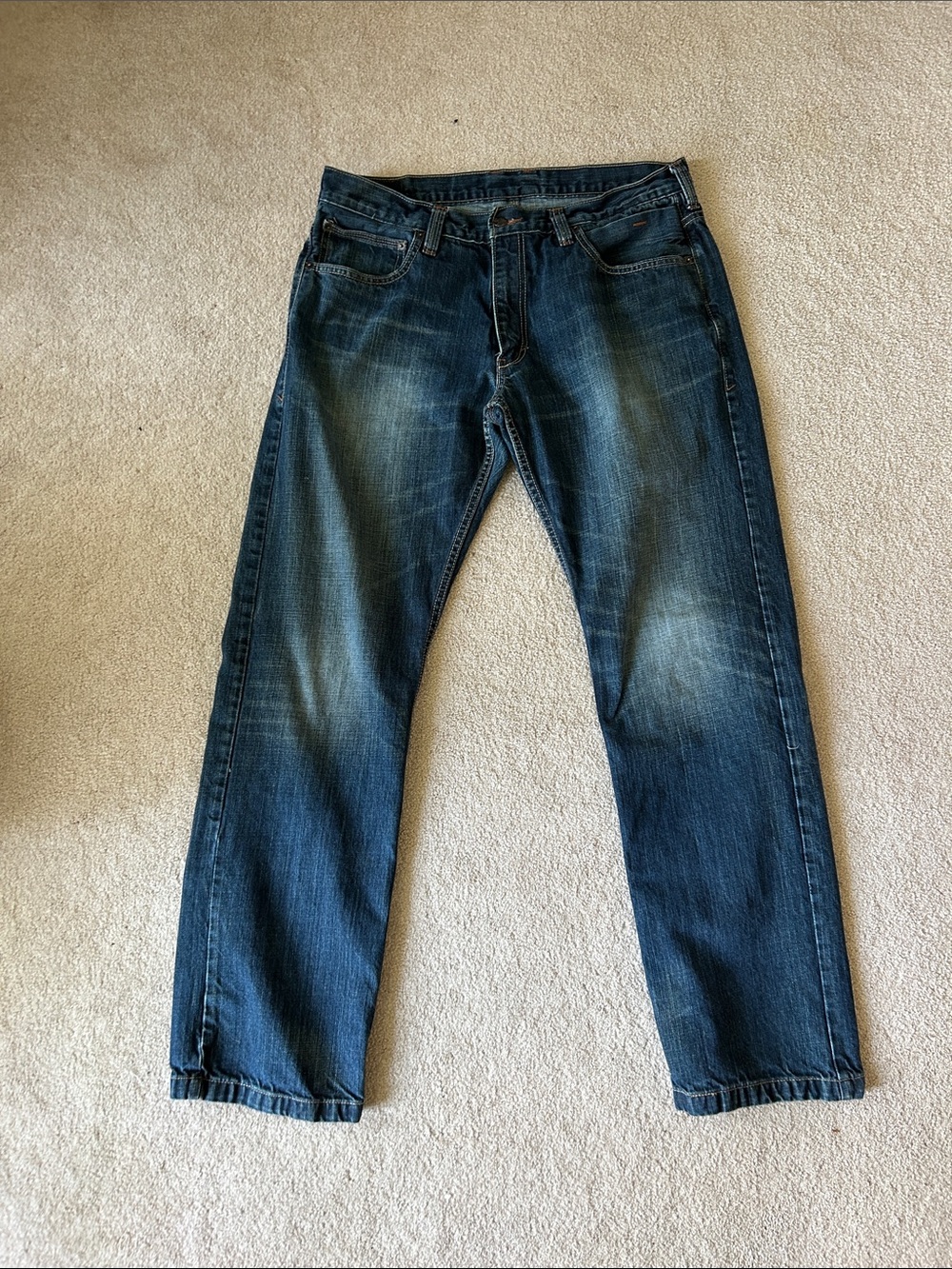 Levi's Dark 514 Blue Relaxed Straight Fit Jeans